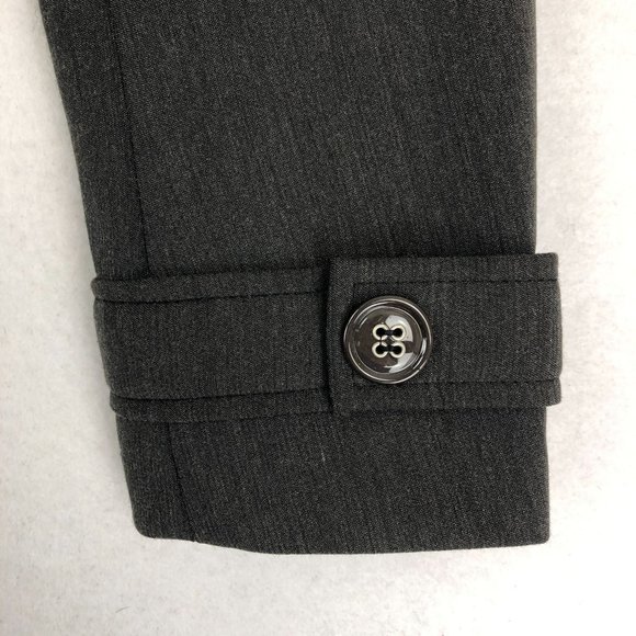 French Twist Women's Size 8 Dark Grey Asymmetrical Full Zip Collared Jacket - Picture 4 of 12